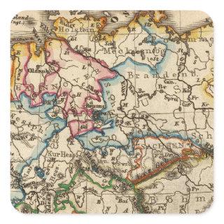 Eastern European Map Square Sticker