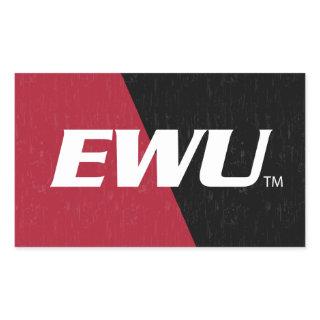 Eastern Washington University Color Block Rectangular Sticker
