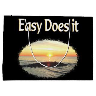 EASY DOES IT SUNRISE DESIGN LARGE GIFT BAG