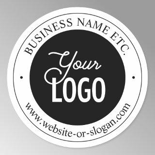 Easy Logo Replacement & Customizable Text Classic Round Sticker