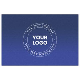 Easy Logo Replacement & Text | Dark Blue Gradient Tissue Paper