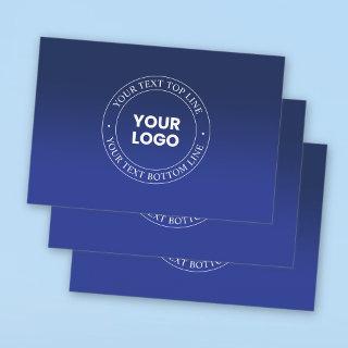 Easy Logo Replacement & Text | Dark Blue Gradient  Sheets