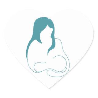 Eat Local Support Breastfeeding Nursing Moms Heart Sticker