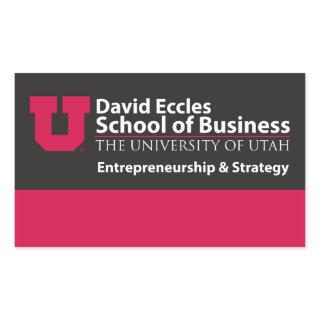 Eccles Entrepreneurship Strategy Rectangular Sticker
