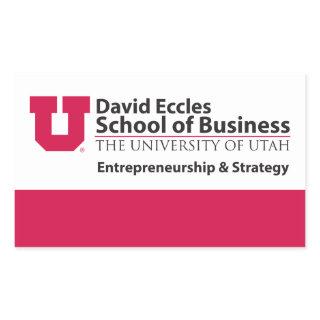 Eccles Entrepreneurship Strategy Rectangular Sticker
