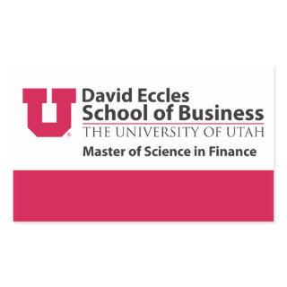 Eccles Finance Rectangular Sticker