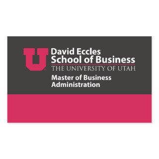 Eccles MBA Rectangular Sticker