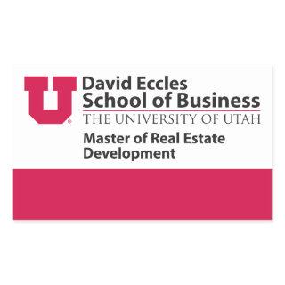 Eccles Real Estate Rectangular Sticker