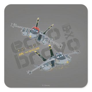 Echo and Bravo Jolly Wrenches Square Sticker