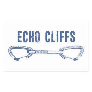 Echo Cliffs California Rock Climbing Quickdraw Rectangular Sticker