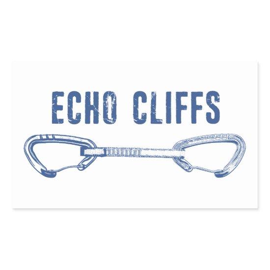 Echo Cliffs California Rock Climbing Quickdraw Rectangular Sticker
