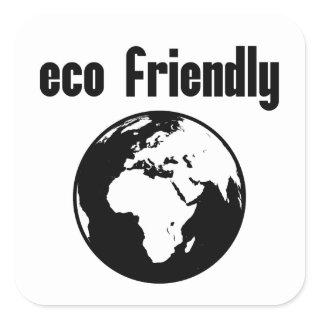 Eco Friendly: Go Green, Climate Change Square Sticker