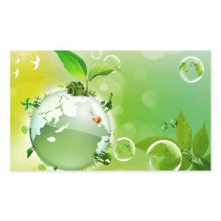 Ecology : the earth is our house - rectangular sticker