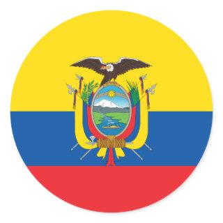 Ecuador Flag Classic Round Sticker