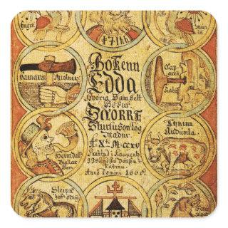 Edda Norse Mythology Square Sticker