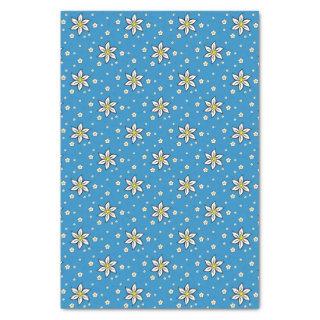 Edelweiss on Blue Tissue Paper