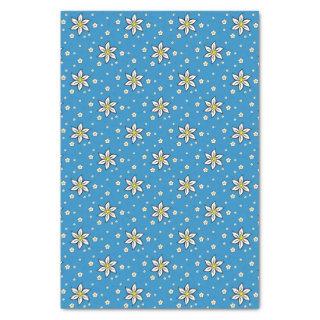 Edelweiss on Blue Tissue Paper