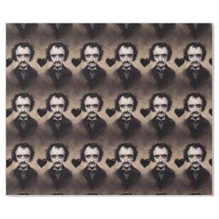 Edgar Allan Poe Goth Valentine's Day Wrappin Paper