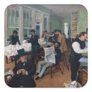 Edgar Degas - Cotton Office in New Orleans Square Sticker