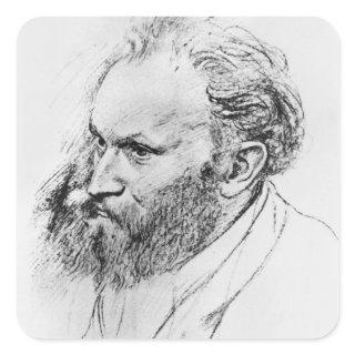 Edgar Degas | Portrait of Edouard Manet  Square Sticker