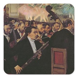 Edgar Degas | The Opera Orchestra, c.1870 Square Sticker