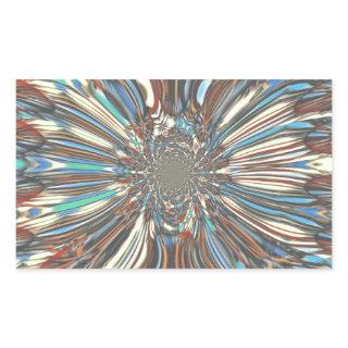 Edgy African Urban Pop Art Abstract Optical Design Rectangular Sticker