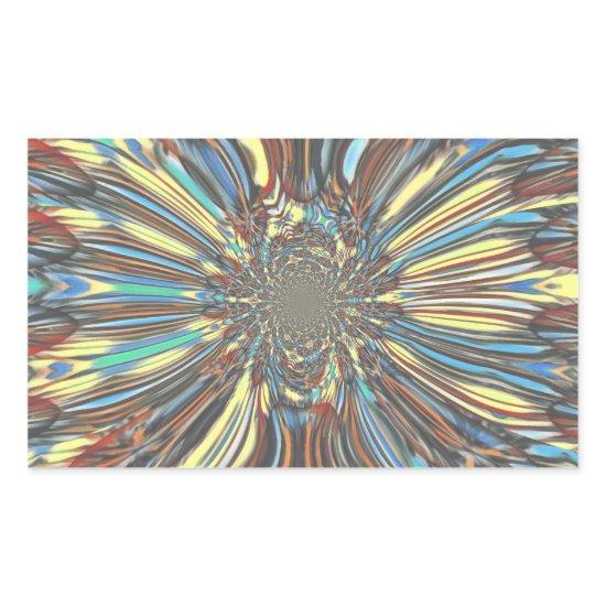 Edgy African Urban Pop Art Abstract Optical Design Rectangular Sticker