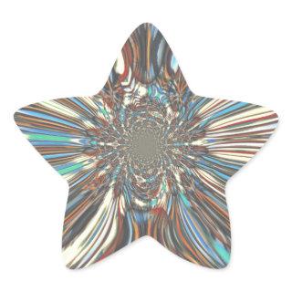 Edgy African Urban Pop Art Abstract Optical Design Star Sticker