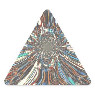 Edgy African Urban Pop Art Abstract Optical Design Triangle Sticker