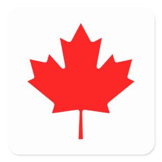 Editable Background Color, Canada Flag Souvenir Square Sticker
