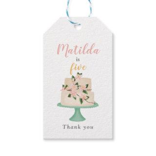 editable birthday cake party gift tags
