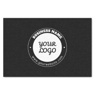 Editable Circular Text & Uploaded Logo Template  Tissue Paper