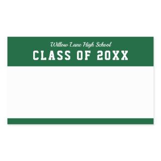 Editable Color Varsity Style Class Reunion Name Re Rectangular Sticker