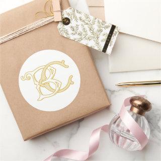 EDITABLE COLORS BC Monogram CB Monogram Sticker