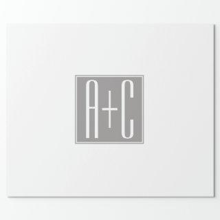 Editable Couples Initials | White & Grey