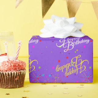 Editable Happy Birthday on Violet or your color