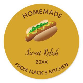 Editable Homemade Sweet Relish Classic Round Sticker