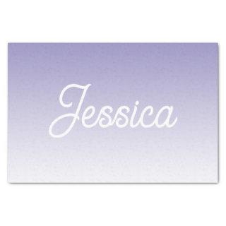 (Editable) Light Purple Color Ombre & Your Text Tissue Paper