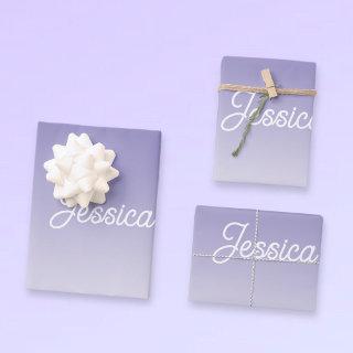 (Editable) Light Purple Color Ombre & Your Text  Sheets