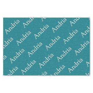 Editable name tiled monogram tissue paper