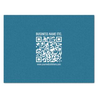 Editable Ocean Blue QR code  Tissue Paper