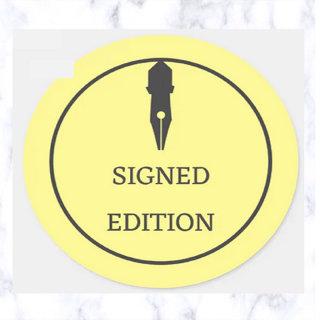 Editable Pen Nib Signed Edition Classic Round Sticker