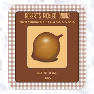 Editable Pickled Onions Square Sticker