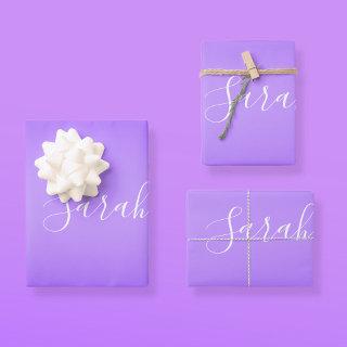 Editable Purple Violet Ombre & White Text Script   Sheets