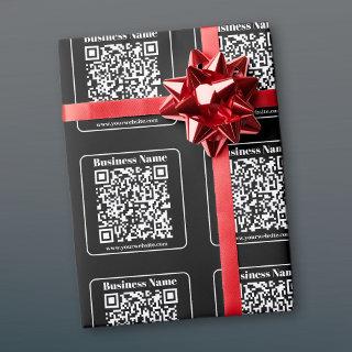 Editable QR code Black & White Retro Modern Style