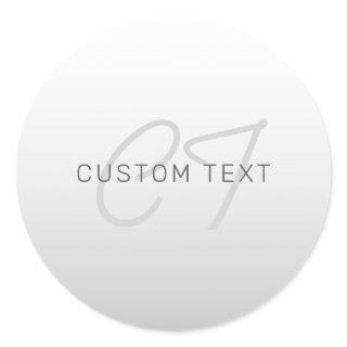 Editable Text for Business, Greeting or Name Classic Round Sticker