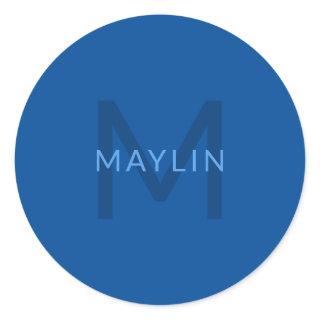 Editable Text Template for Monogrammed Name Etc. Classic Round Sticker