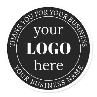 Editable Text & Your Logo or other Design  Classic Round Sticker