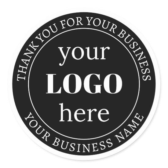 Editable Text & Your Logo or other Design  Classic Round Sticker