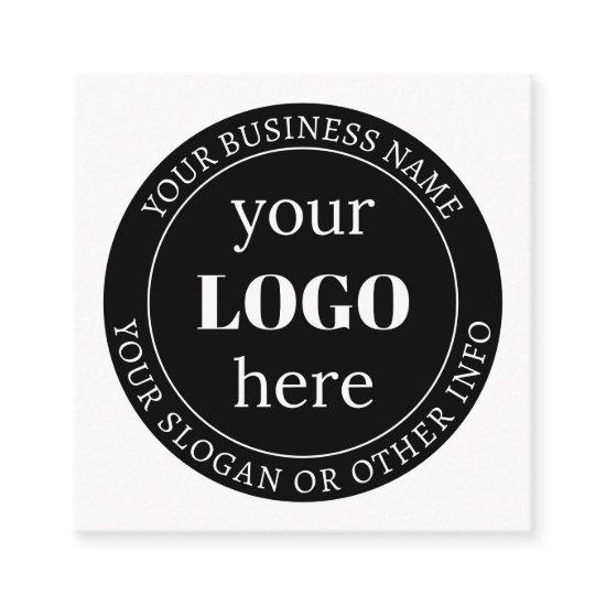 Editable Text & Your Logo or other Design  Square Business Card